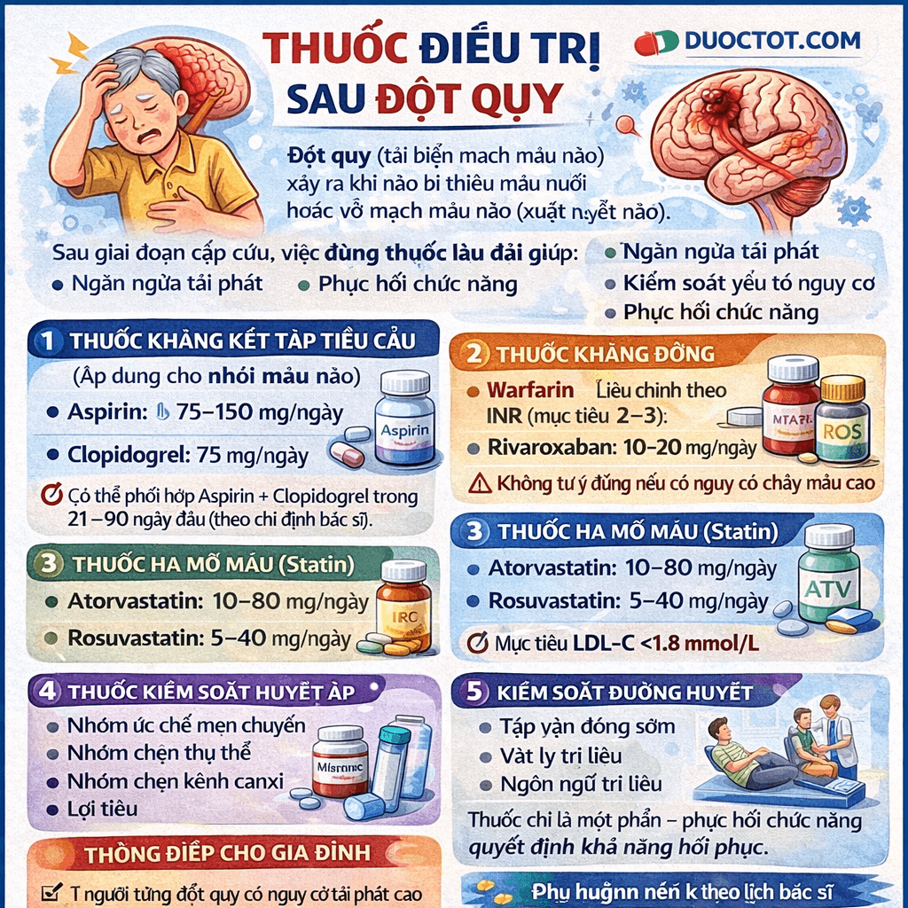 Cách điều trị bệnh nhân sau đột quỵ